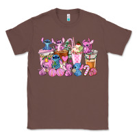 Stitch And Lilo Pink Christmas Coffee Cups Classic Tee | Teevron