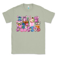 Matcha stitch and lilo pink christmas coffee cups Classic Tee - AdoDesignShop