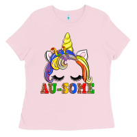 Bubblegum Pink autism au some  unicorn Ladies Tee - AdoDesignShop