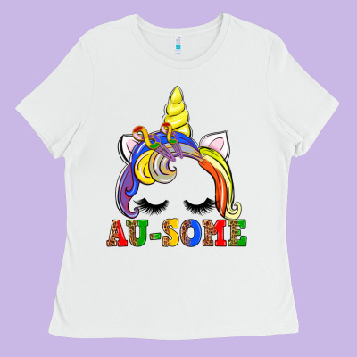 Autism Au Some  Unicorn Ladies Tee Designed By Adodesignshop