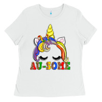 White autism au some  unicorn Ladies Tee - AdoDesignShop