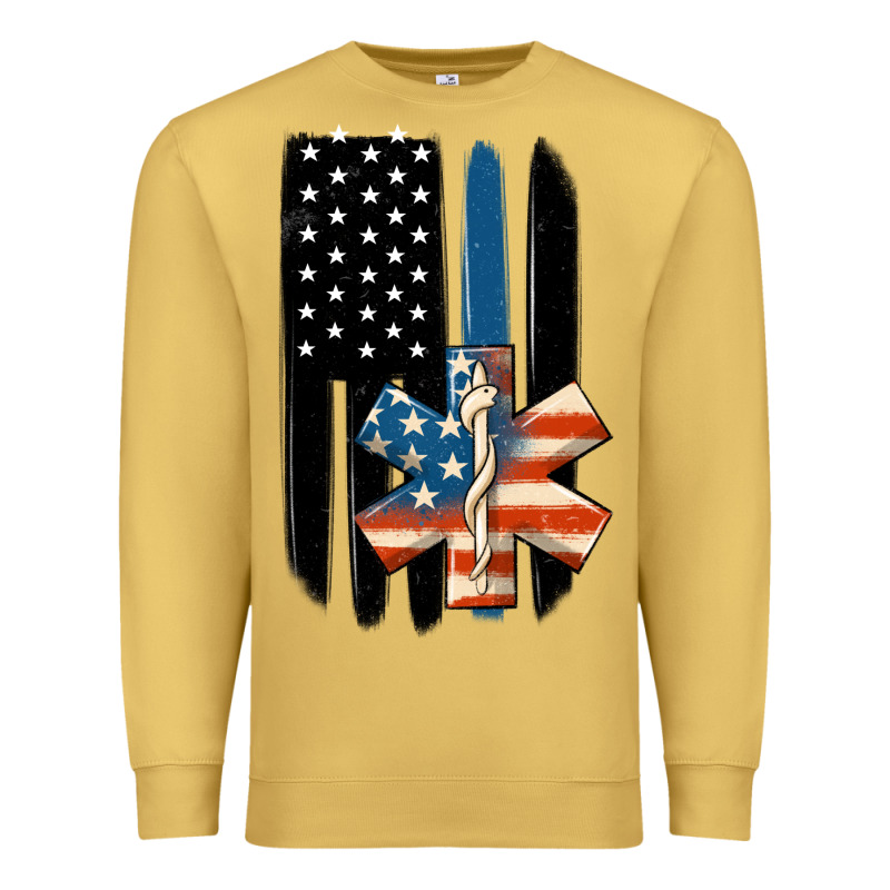 Ems American Flag Premium Sweatshirt by MaliasSmallBusiness | Teevron