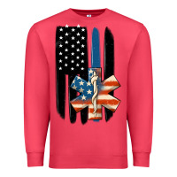 Cardinal ems american flag Premium Sweatshirt - MaliasSmallBusiness