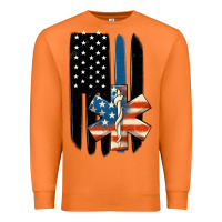 Carrot ems american flag Premium Sweatshirt - MaliasSmallBusiness
