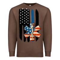 Chestnut ems american flag Premium Sweatshirt - MaliasSmallBusiness