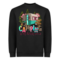 Black camping is my happy place Heavyweight Sweatshirt - RanaPortraitStore