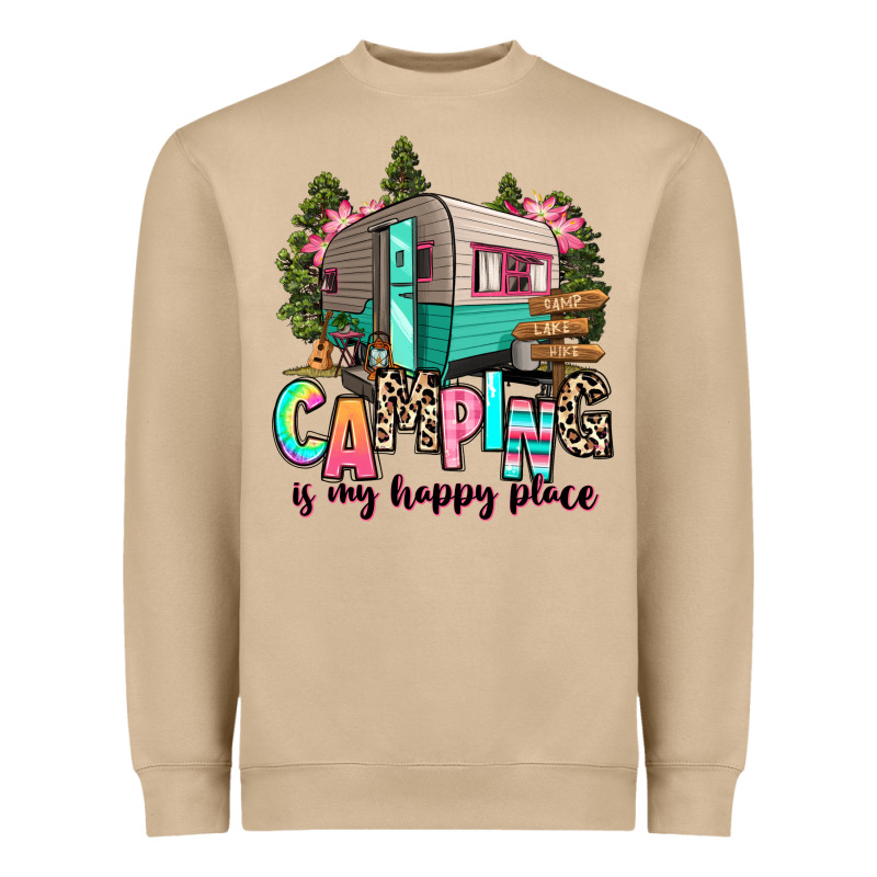 Camping Is My Happy Place Heavyweight Sweatshirt by RanaPortraitStore | Teevron
