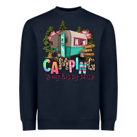 Navy camping is my happy place Heavyweight Sweatshirt - RanaPortraitStore