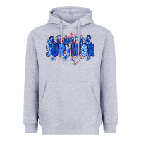 Heather Grey I am a survivor Colon Cancer blue ribbon Heavyweight Hoodie - NancyCooperArtShop