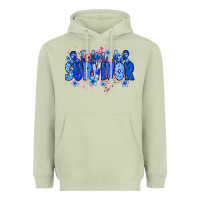 Matcha I am a survivor Colon Cancer blue ribbon Heavyweight Hoodie - NancyCooperArtShop