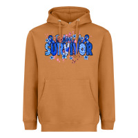 Meerkat I am a survivor Colon Cancer blue ribbon Heavyweight Hoodie - NancyCooperArtShop