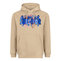 Mushroom I am a survivor Colon Cancer blue ribbon Heavyweight Hoodie - NancyCooperArtShop