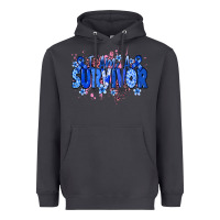 Smoke I am a survivor Colon Cancer blue ribbon Heavyweight Hoodie - NancyCooperArtShop