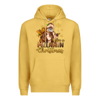 Antique Gold have a melanin christmas black santa Premium Hoodie - MaliasSmallBusiness