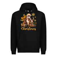 Black have a melanin christmas black santa Premium Hoodie - MaliasSmallBusiness