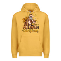 Mustard have a melanin christmas black santa Premium Hoodie - MaliasSmallBusiness