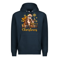 Navy have a melanin christmas black santa Premium Hoodie - MaliasSmallBusiness
