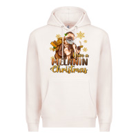 Pale Pink have a melanin christmas black santa Premium Hoodie - MaliasSmallBusiness