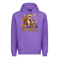 Purple have a melanin christmas black santa Premium Hoodie - MaliasSmallBusiness