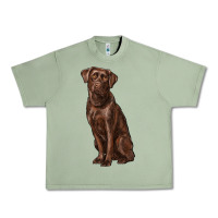 Oil Green labrador retriever Urban Heavy Tee - RanaPortraitStore