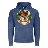 Vintage Denim Shiba Inu Christmas Vintage Hoodie - RanaPortraitStore
