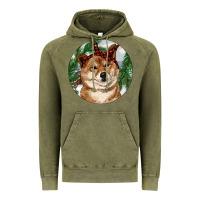 Vintage Olive Shiba Inu Christmas Vintage Hoodie - RanaPortraitStore