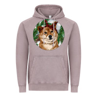 Vintage Zinc Shiba Inu Christmas Vintage Hoodie - RanaPortraitStore
