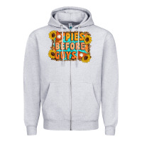 Heather Grey Pies Before Guys Zipper Hoodie - Artiststas