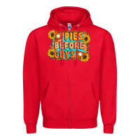 Red Pies Before Guys Zipper Hoodie - Artiststas