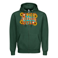Sports Green Pies Before Guys Zipper Hoodie - Artiststas
