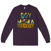 Plum boy mama Long Sleeve Tee - CowhideDigitalArt