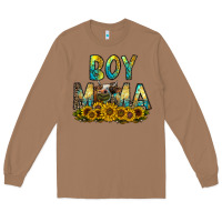 Toasted Coconut boy mama Long Sleeve Tee - CowhideDigitalArt