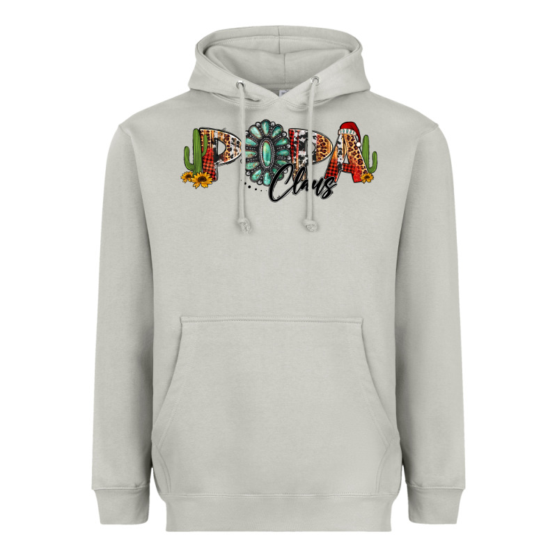 Western Christmas Papa Claus Sunflowers And Cactus Heavyweight Hoodie by Jasminsmagicworld | Teevron