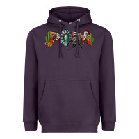 Plum western christmas papa claus sunflowers and cactus Heavyweight Hoodie - Jasminsmagicworld