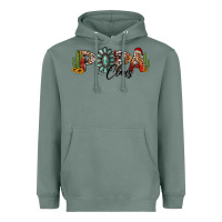 Sage western christmas papa claus sunflowers and cactus Heavyweight Hoodie - Jasminsmagicworld