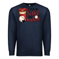 Navy i run on coffee and baseball Premium Sweatshirt - MaliasSmallBusiness