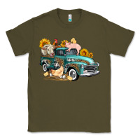 Army Green western farm truck coop animals farm animals Classic Tee - FaDigitalArtStudio
