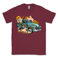 Burgundy western farm truck coop animals farm animals Classic Tee - FaDigitalArtStudio