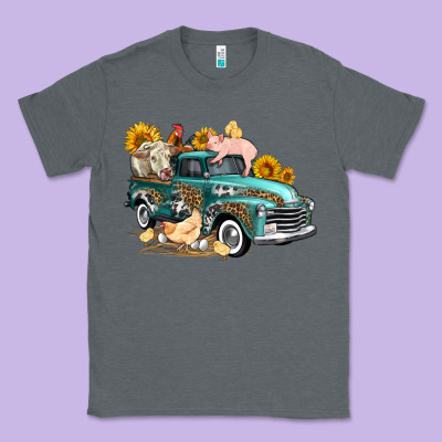 Western Farm Truck Coop Animals Farm Animals Classic Tee Designed By Fadigitalartstudio