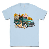 Dusty Blue western farm truck coop animals farm animals Classic Tee - FaDigitalArtStudio