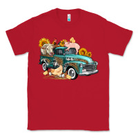 Red western farm truck coop animals farm animals Classic Tee - FaDigitalArtStudio