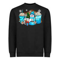 Black winter snowman coffee cups Heavyweight Sweatshirt - Zillion Design Studio