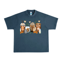 Midnight Navy latte coffee cups Urban Heavy Tee - Zillion Design Studio