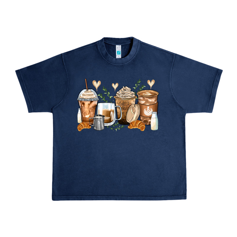 Latte Coffee Cups Urban Heavy Tee by Zillion Design Studio | Teevron