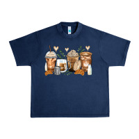 Navy latte coffee cups Urban Heavy Tee - Zillion Design Studio