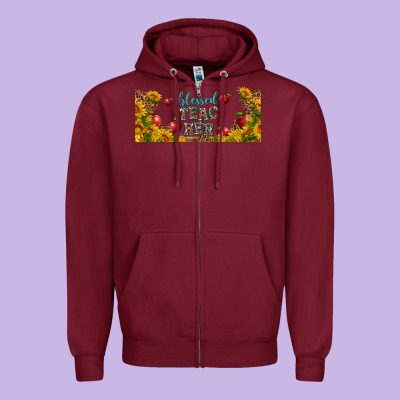 Blessed Teacher Libbey Glass Zipper Hoodie Designed By Bundleandbundleshop