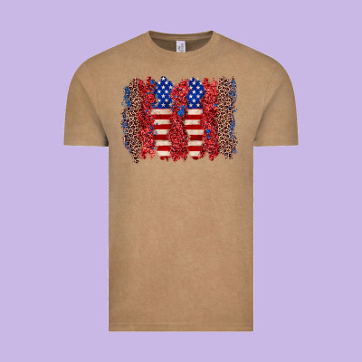 4th Of July Brushstroke Vintage Tee Designed By Zillion Design Studio