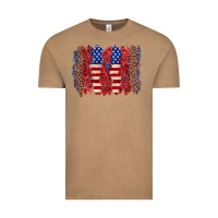 Vintage Coffee 4th of july brushstroke Vintage Tee - Zillion Design Studio