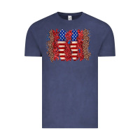 Vintage Denim 4th of july brushstroke Vintage Tee - Zillion Design Studio