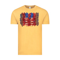 Vintage Mustard 4th of july brushstroke Vintage Tee - Zillion Design Studio